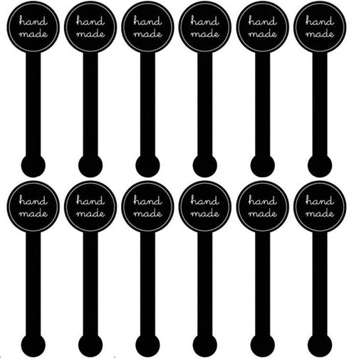 200Pcs (20 Sheets) Cute Hand Made Self-Adhesive Stickers Food Retail Package Seal Self Adhesive Paper Sticker Decorative Labels for Handmade Bakin...