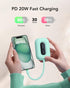 Charmast Small Portable Charger with Built in Cable (Removable), Compact Power Bank 20W Fast Charging, 10000mAh Cute USB C Battery Pack Travel Ess...