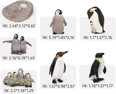 Polar Penguin Figure Playsets 7PCS Penguin Model Toy Desktop Decoration Collection Party Favors Toys for Boys Girls Kids...