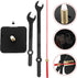 Wall Clock Mechanism Replacement: Creative Wrench Shpaed Clock Hands and Motor Kit - Clock Parts Battery Operated Kit DIY Clock Making Kit (Black)...