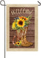 Sunflower Boots Garden Flag Summer Welcome Yard Flag 12x18 Inch Double Sided Floral Cowboy Boots Sunflowers Flags for Farmhouse Outside Decor Spri...