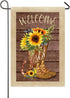 Sunflower Boots Garden Flag Summer Welcome Yard Flag 12x18 Inch Double Sided Floral Cowboy Boots Sunflowers Flags for Farmhouse Outside Decor Spri...