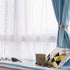 Magnetic Window Curtain Rope Holdbacks, 2 Pieces Simple and Elegant Sunflower Decorative Knitted Cord Drapery Holder Curtain Tieback Accessories f...