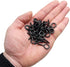 WANBAO 1 Inch Small Screw Eyes Metal Screw Hooks 100 Pcs Ring Screws Fasteners Hardware Tools Black...