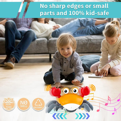 Crawling Crab Baby Toys Infant -Encourage Crawling 3 4 5 6 7 8 9 10 11 12 Babies Boy Girl -Musical, Light up, Tummy Time Toys 3-6 6-12 9-12 12-18 ...