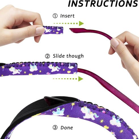 Eyeglass Strap for Kids, No-Tail Adjustable Glass Retainers for Boys & Girls, Floating Sunglass Lanyard for Children...