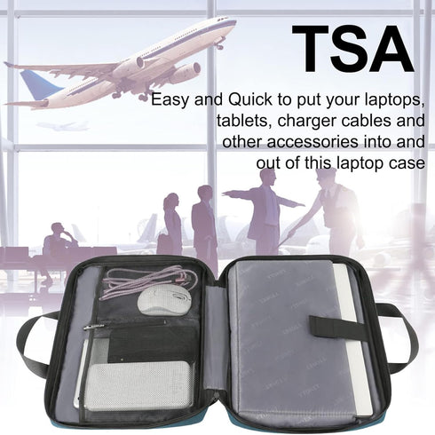 Ytonet 13 13.3 Inch Laptop Sleeve Case, Water Resistant TSA Laptop Bag Computer Carrying Case with Handle, Compatible with MacBook HP Dell Lenovo ...