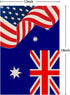America Australia Garden Flag/America & Australia Yard House Lawn Sign/National Flag Door Yard Lawn Sign Decor/National Friendship Outdoor Decorat...