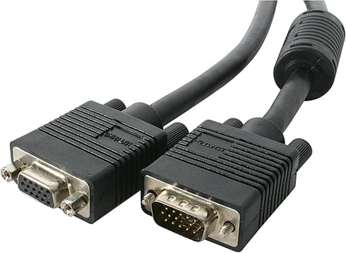StarTech.com 6 ft Coax High Resolution VGA Monitor Extension Cable - HD15 M/F - 6ft VGA Extension Cable (MXT101HQ) Black...