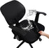 FORCHEER Split Office Chair Cover Waterproof PU Elastic Covers 2 Piece for Desk Computer Chair Slipcover Stretchable-Black...
