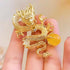 2024 Year of the Dragon Brooch Gold Dragon Brooch Brooch Pins for Women Fashion National Style Corsage Accessory for Coat Suit Mother's Day Gifts ...