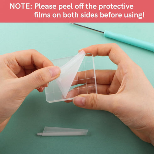 6 Pieces Acrylic Stamp Block Clear Stamping Tools Set with Grid Lines for Scrapbooking Crafts Card Making,Clear Acrylic Stamp Block Kit with Grid ...