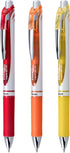 EnerGel RTX Retractable Liquid Gel Pen, Happiness Hue, 0.7mm, Red, Orange and Yellow ink, Pack of 3 Pens (BL77HAPBP3M)...