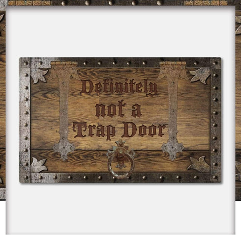 Definitely Not A Trap Door Door Mat Funny Entrance Welcome Outdoor Indoor Mats Home Decor Housewarming Gift 17 x 29 Inches...