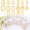 Puocaon Basic Clay Cutters Set - 16 Pcs Clay Cutters for Polymer Clay Earrings Making, Oval Rectangle Shape Clay Cutters, Dangle Earring Cutters f...