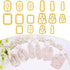 Puocaon Basic Clay Cutters Set - 16 Pcs Clay Cutters for Polymer Clay Earrings Making, Oval Rectangle Shape Clay Cutters, Dangle Earring Cutters f...