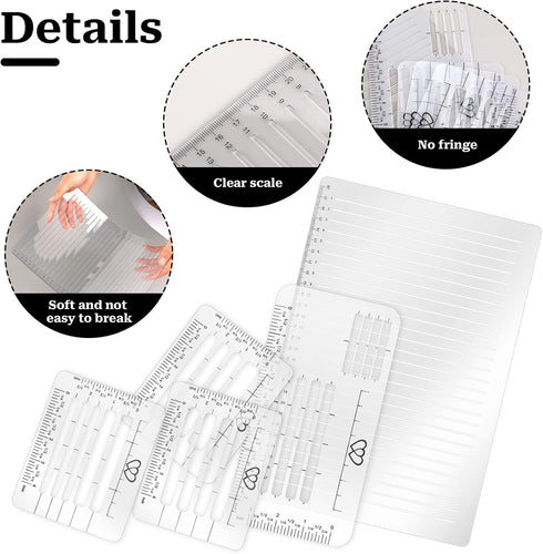 Straight Line Stencil Template for Journaling and Envelope Addressing Guide Stencil Templates Set Plastic Scale Writing Calligraphy Ruler Line Gui...