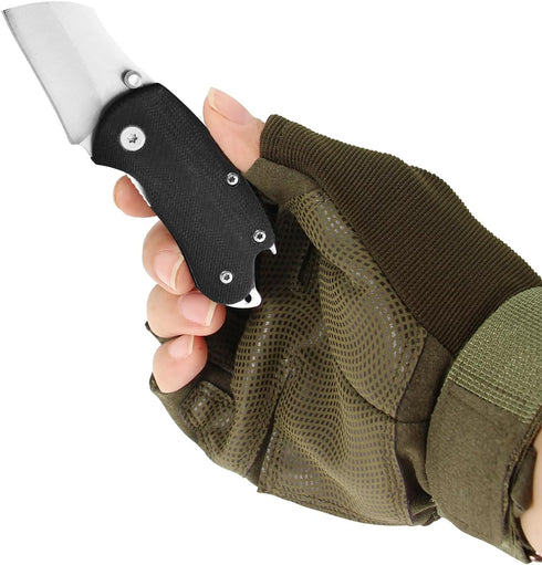 Small Folding Pocket Knife, G10 Handle Small EDC Knife, 1.8 Inch Blade Mini Keychain Knife with Bottle Opener, Perfect EDC Tool for Women Teens Me...
