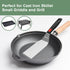 Beijiyi Stainless Steel Spatula Set, Heavy Duty Small Metal Spatula for Cooking Cast Iron Skillet with Silicone Handle - Griddle Grill Kitchen Spa...
