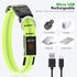 Light Up Dog Collars - Rechargeable LED Dog Collar - Reflective Pet Collar - Adjustable Lighted Dog Collar for Medium Dogs (Green, Medium Collar)...