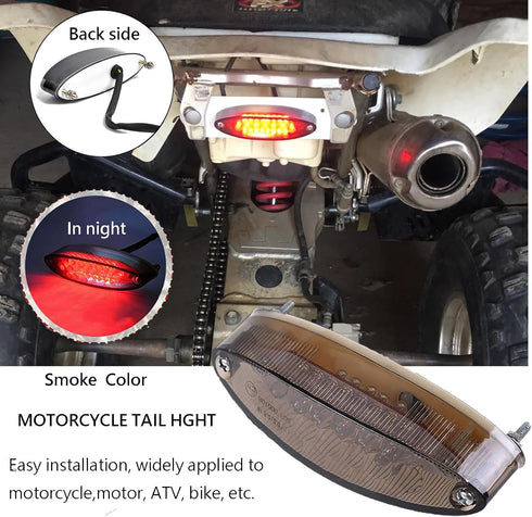 evomosa Motorcycle Taillight Universal Brake Stop Light ATV Tail Light...