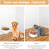 Stainless Steel Dog Bowls for Food and Water, Wall-Mounted Rotate Dog Water Bowl for Indoor Pets, Removable Puppy Hanging Food and Water Bowl for ...