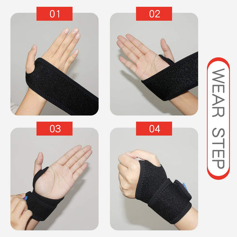 2Pack Version Profession Wrist Support Brace, Adjustable Wrist Strap Reversible Wrist Brace for Sports Protecting/Tendonitis Pain Relief/Carpal Tu...