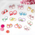 WillingTee 120pcs (60 pairs) Mix Colors Girl's Elastic Hair Ties Soft Rubber Bands Hair Bands Holders Pigtails Hair Accessories for Girls Infants ...
