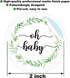 None Brand 50 Pcs Greenery Baby Shower Thank You Labels, 2 Inch Round Stickers, Green Leaf Design, Botanical Baby Stickers...