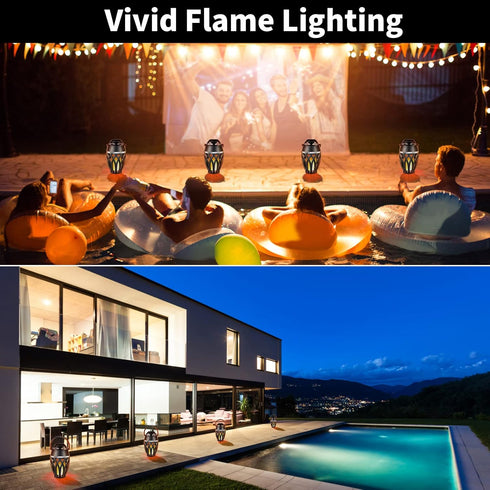Vanten Outdoor Bluetooth Speakers, Bluetooth 5.0 Led Flame Speaker, IPX5 Waterproof Flame Torch Atmosphere Speaker, Patio Speakers Gifts for Men W...
