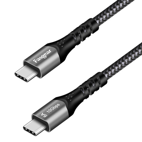 Fasgear USB C to USB C Cable, 6ft 10Gbps USB 3.1 Gen 2 Type C 100W Fast Charge 5A Power Delivery, 4K@60Hz Video Output, Compatible for Quest,MacBo...
