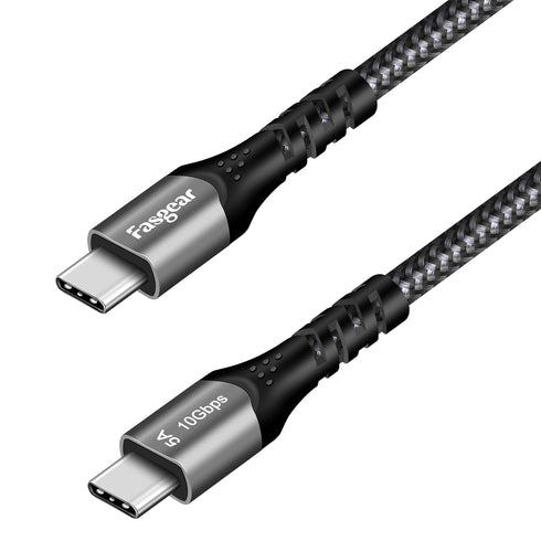 Fasgear USB C to USB C Cable 3ft, 10Gbps USB 3.1 Gen 2 Cord 5A Fast Charger with 4K Video and 100W Power Delivery (PD) Thunderbolt Compatible for ...