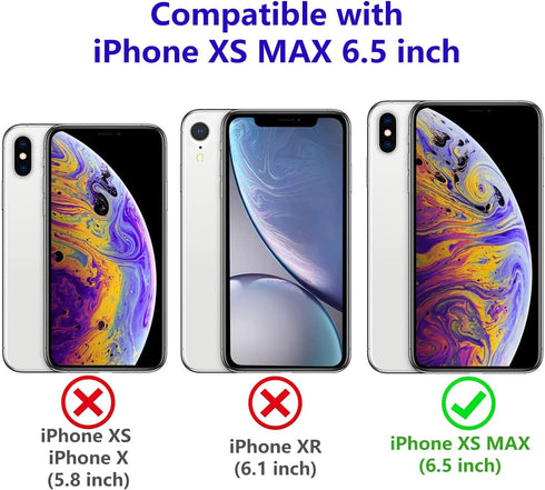 Case for iPhone Xs Max Case Kickstand Holder Built-in Magnetic Car Mount Shockproof Camera Protective Case for iPhone Xs Max Phone Case (Green)......