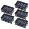 5 Pack DC 5-120V Digital Mini Voltmeter 2 Wire 0.56 inch LED Display Panel for Motorcycle Battery Monitor (Blue)...