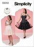 Simplicity Misses' Full Slip and Petticoat Packet, Code 9293 Sewing Pattern, Sizes 14-22, White...
