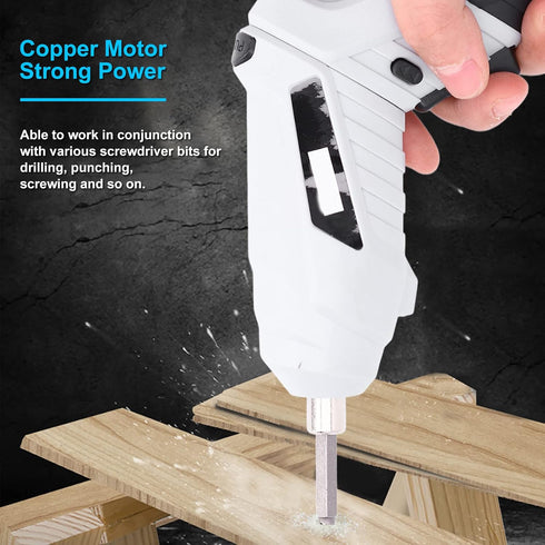 Electric Screwdriver, Cordless Screwdriver Set with 2Pcs Bits, Handheld Power Screwdriver for Drilling Repair, USB Rechargeable Drill Kit, Magneti...