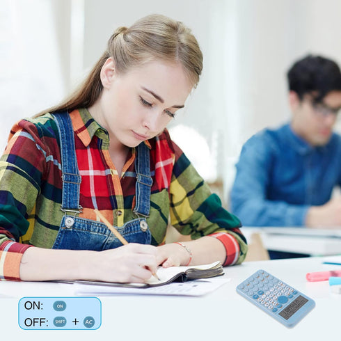 EooCoo 2-Line Standard Scientific Calculator, Cute Desk Accessories, Portable and Cute School Office Supplies, Suitable for Primary School to Coll...