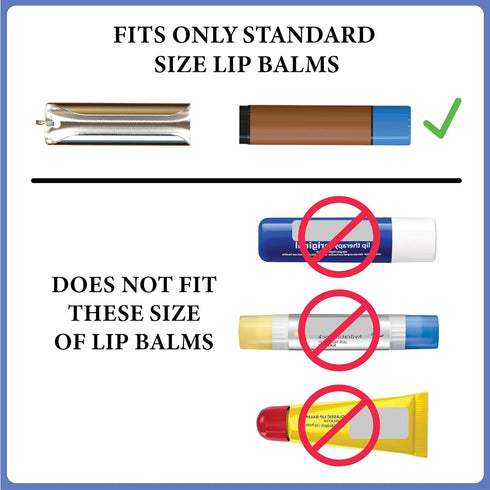 TALLAC HOUSE Stainless Steel Lip Balm Holder Sleeve Keychain with Dial Protection Not Chapstick Brand Compatible. Made in USA...