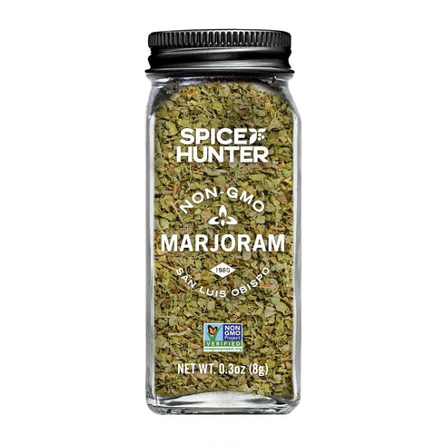 Spice Hunter Mediterranean Marjoram Leaves, 0.3-Ounce Glass Jar...