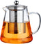 PARACITY Glass Teapot Stovetop 32 OZ, Borosilicate Clear Tea Kettle with Removable 18/8 Stainless Steel Infuser, Teapot Blooming and Loose Leaf Te...
