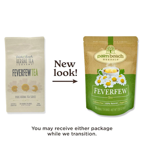 Palm Beach Medicinal Herbs - Feverfew Tea - Pure Herbal Tea Series, 30ct...