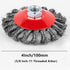 4 Inch Twisted Knotted Wire Wheel Brush for Angle Grinder - 5/8 Inch-11 Threaded Arbor Carbon Steel Wire Brush for Heavy&Light Cleaning Rust, Pain...