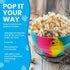 Microwavable Silicone Popcorn Popper- BPA Free- 100% Food grade Silicone, Collapsible Reusable Microwave Bowl- Popcorn Maker- Dishwasher Safe- Bla...