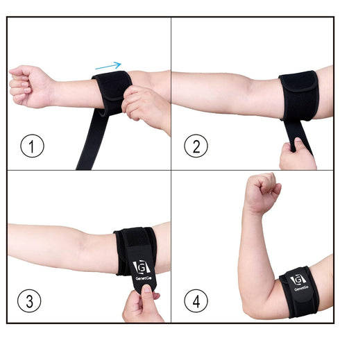 Bicep & Tricep Tendonitis Brace Compression Sleeve - Pain Relief for Bicep and Tricep Muscle Strains, Upper Arm Support (L/XL Width-4")...