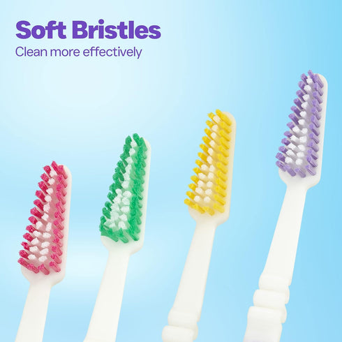 Flex Manual Toothbrush Value Pack, Full Multi-Level Filaments, Soft Bristles for Deep Cleaning, Designed to Improve Gum Health, Ideal for Adults -...