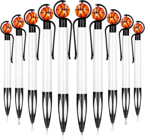 24 Pcs Basketball Pens Sports Pens Novelty Basketball Pen Basketball Ballpoint Pen Basketball Party Favors for Students Supplies Stationery School...