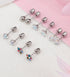 MJust 5 Pairs Titanium Screw Back Earrings for Women Hypoallergenic ScrewBack Earrings for Sensitive Ears Pearl Heart Star Flower CZ 20G Pure Tita...