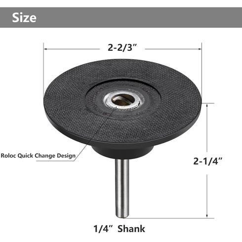 YAKAMOZ 2 Pcs 3 Inch Roll Lock Sanding Disc Holder with 1/4" Shank Quick Change Roll Lock Sander Pad Holder Adapter for Power Drill Air Die Grinde...