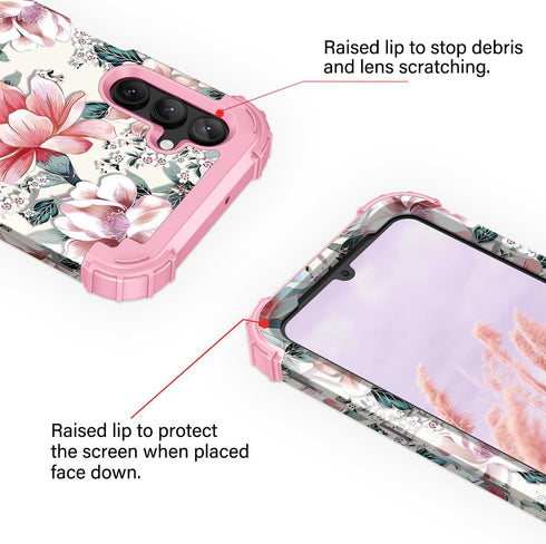Hekodonk for Samsung Galaxy A15 5G Case,Heavy Duty Shockproof Protection Hard Plastic+Silicone Rubber Hybrid 3 in 1 Drop Protective Case for Samsu...