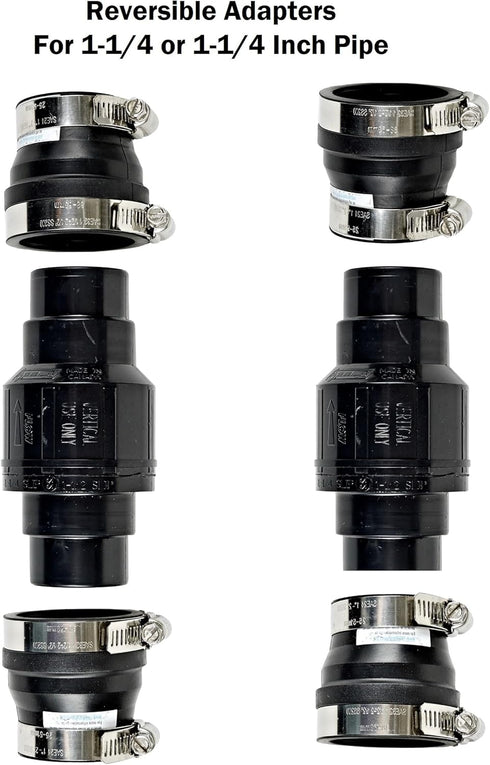 Red Lion 14942901 SCV114 1-1/4-Inch and 1-1/2-Inch ABS Vertical Sump Pump Check Valve, Black...